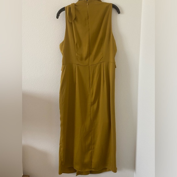 Banana Republic Chartreuse Faux Wrap Dress - Picture 2 of 6